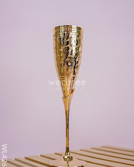 24kt Gold Brass Wine Glass - Set of 6 - WL4268