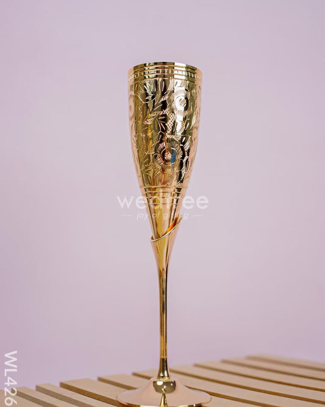 24kt Gold Brass Wine Glass - Set of 6 - WL4268