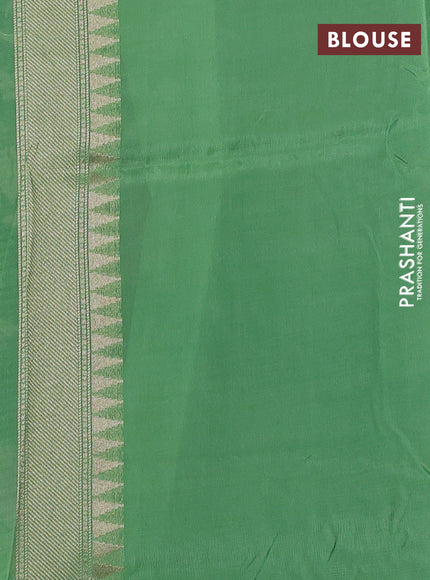 Kosa jamdhani silk saree green and pastel green with allover thread & zari weaves and zari woven border