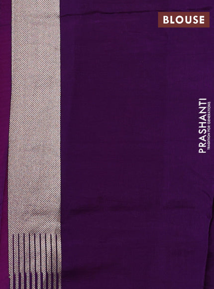 Kosa jamdhani silk saree pink and violet with allover thread & zari woven buttas and zari woven border