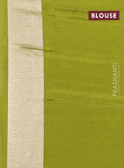 Kosa jamdhani silk saree peacock blue and light green with allover thread & zari woven buttas and zari woven border