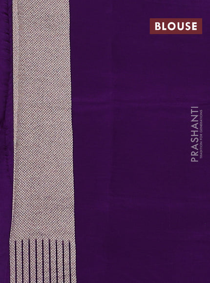 Kosa jamdhani silk saree lavender and violet with allover thread & zari woven buttas and zari woven border
