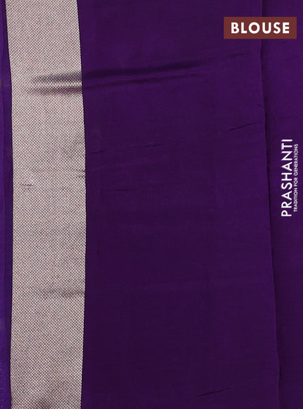 Kosa jamdhani silk saree blue and purple with allover thread & zari woven buttas and zari woven border