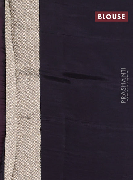 Kosa jamdhani silk saree mauve pink and black with allover thread & zari woven buttas and zari woven border