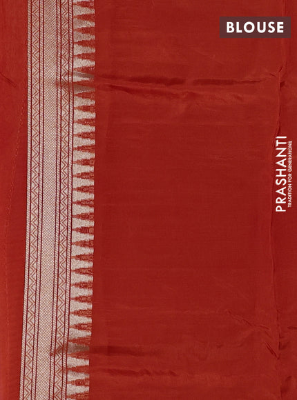 Kosa jamdhani silk saree pink and orange with allover thread & zari weaves and rettapet woven border