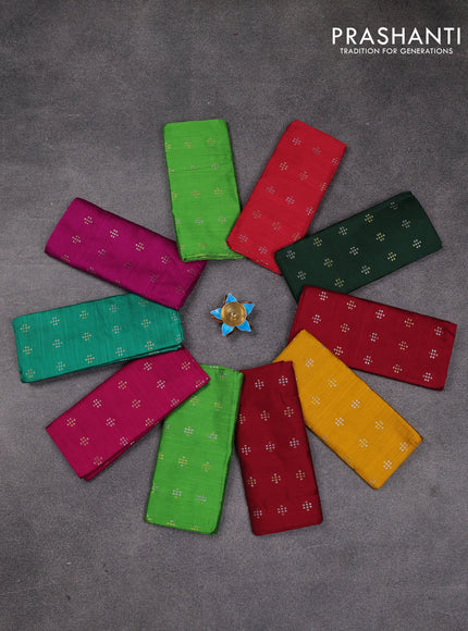 Raw silk blouse bits with multi colour pack of 10 pcs