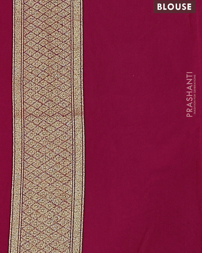 Banarasi silk cotton saree pink with allover floral zari woven buttas and zari woven border