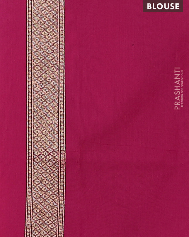 Banarasi silk cotton saree pink with allover thread & zari woven buttas and zari woven border