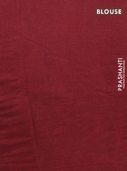 Semi tussar saree pastel peach and maroon with allover kalamkari prints and mirror work
