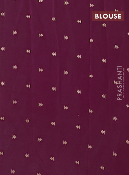 Semi mysore silk saree teal green pink and purple with zari woven buttas and rettapet zari woven border