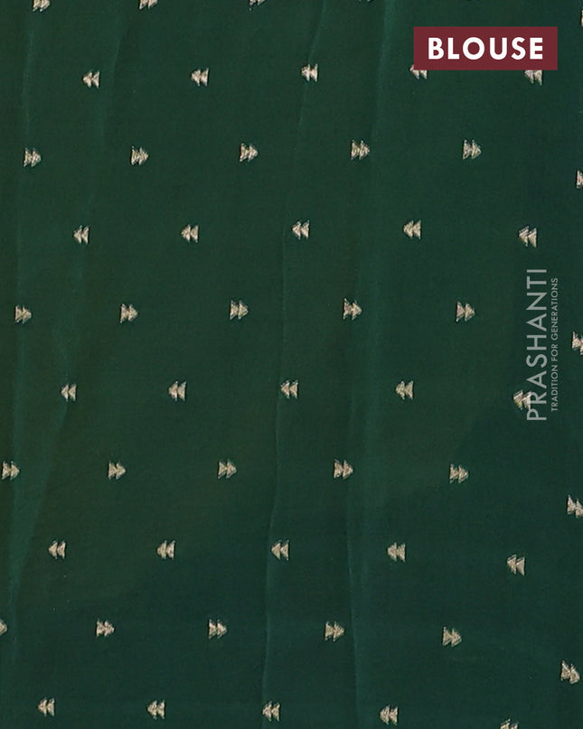 Semi mysore silk saree yellow maroon and green with zari woven buttas and rettapet temple zari woven border
