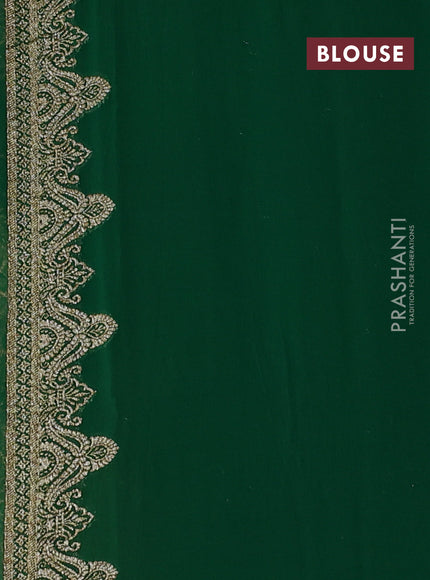 Banarasi georgette saree green and light green with allover thread & zari woven buttas and woven border