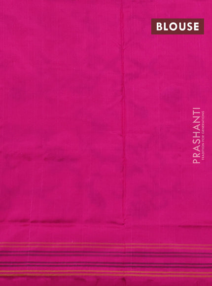 Pochampally silk saree dual shade of pink shade and pink with allover patola weaves and simple border