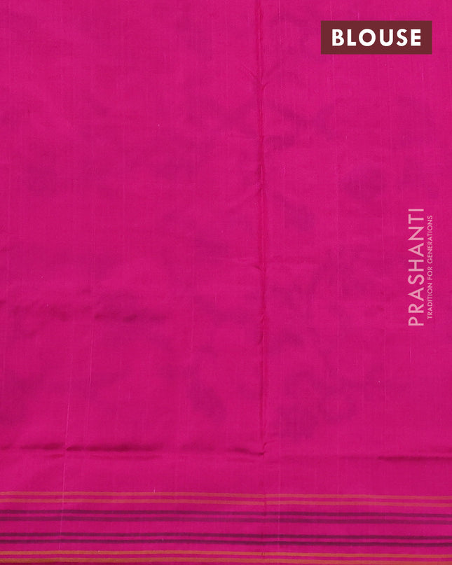 Pochampally silk saree dual shade of pink shade and pink with allover patola weaves and simple border