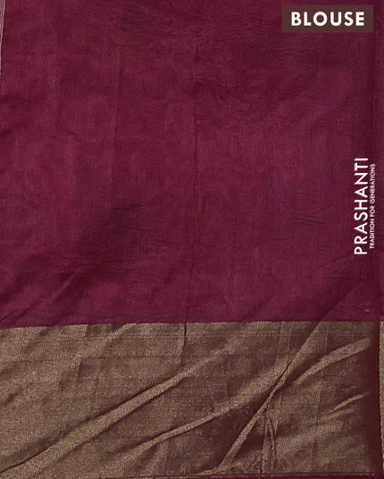 Semi dupion saree red shade and maroon with allover thread weaves and parsi embroidery work zari woven border