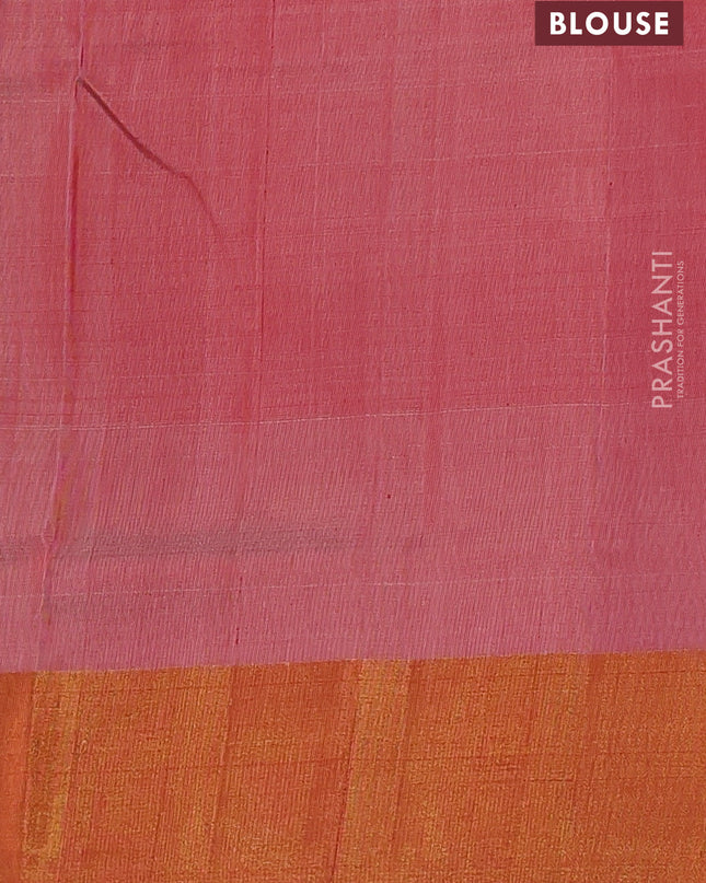 Pure uppada silk saree red and red shade with jamdhani zari woven buttas and zari woven border