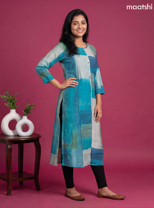 Multi Colour Modal Printed Straight Kurti