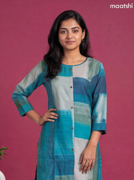 Multi Colour Modal Printed Straight Kurti