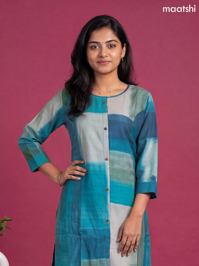 Multi Colour Modal Printed Straight Kurti