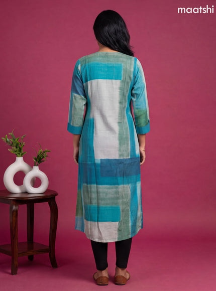 Multi Colour Modal Printed Straight Kurti