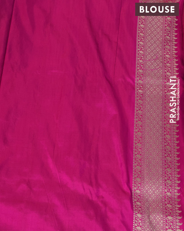 Banarasi uppada silk saree pink with allover zari woven brocade weaves and zari woven border