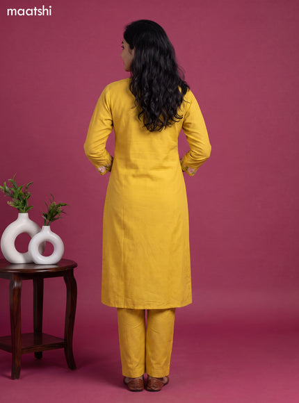 Yellow Art Silk Embroidery Work Anarkali Suit