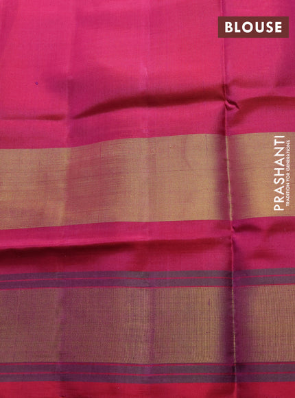 Rajkot patola silk saree pale orange and dual shade of maroon with plain body and ikat zari woven border