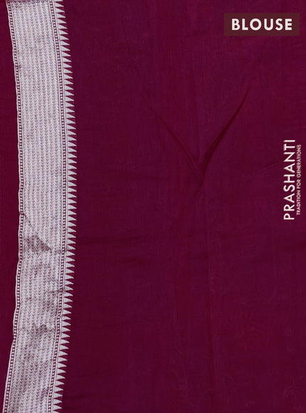 Banarasi raw silk saree pink with silver zari woven peacock buttas and thread & silver zari woven border