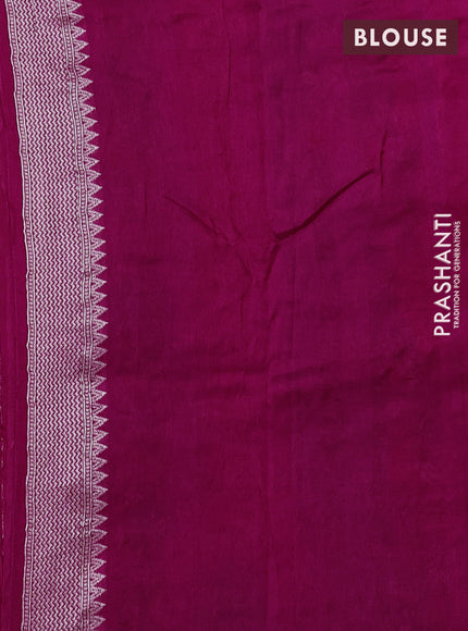 Banarasi raw silk saree pink with silver zari woven buttas and silver zari woven border