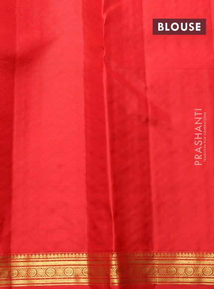 Pure kanchipuram silk saree red with allover zari woven 1000 buttas and zari woven border