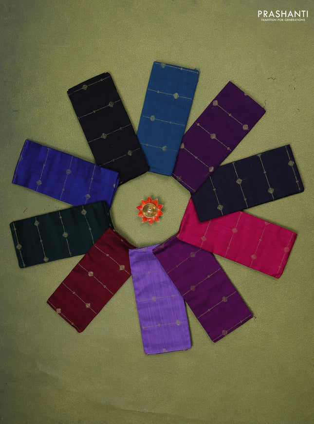 Raw silk blouse bits multi colour and pack of 10