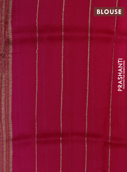 Banarasi organza silk saree orange and pink with allover thread & zari woven buttas and banarasi style border