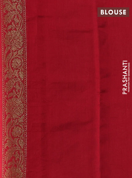 Chiniya silk saree green and maroon with allover thread & zari woven buttas and woven border