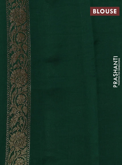 Chiniya silk saree mustard yellow and green with allover thread & zari woven buttas and woven border