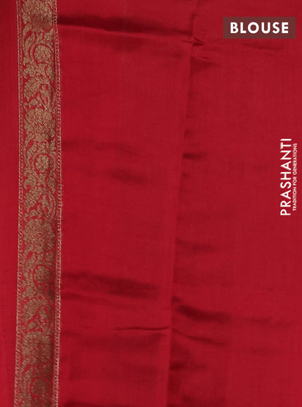 Chiniya silk saree peacock blue and maroon with allover thread & zari woven buttas and woven border