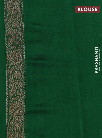 Chiniya silk saree magenta pink and green with allover thread & zari woven buttas and woven border