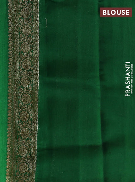 Chiniya silk saree maroon and green with allover thread & zari woven buttas and woven border