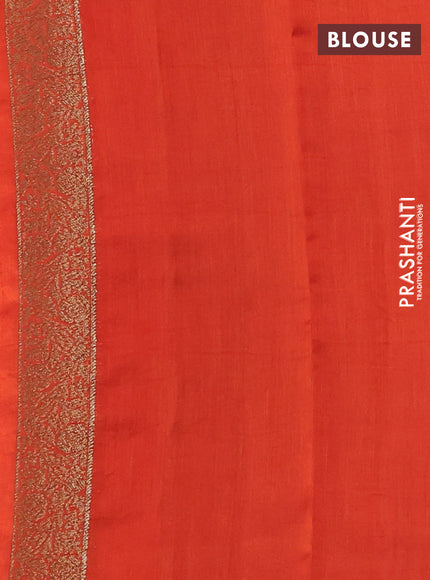 Chiniya silk saree magenta pink and red with allover thread & zari woven buttas and woven border