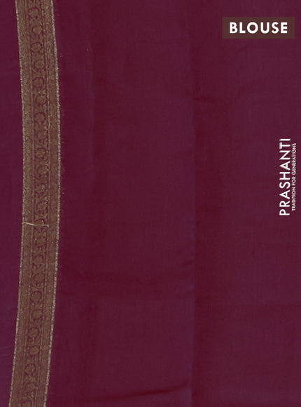 Chiniya silk saree coffee brown and maroon with allover thread & zari woven buttas and woven border