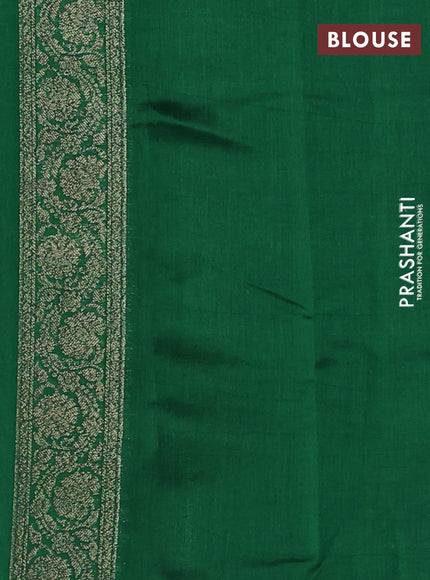 Chiniya silk saree magenta pink and green with allover thread & zari woven buttas and woven border