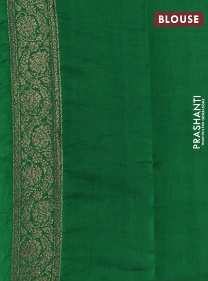 Chiniya silk saree maroon and green with allover thread & zari woven buttas and woven border