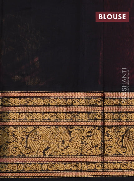 Kuppadam silk cotton saree candy pink and black with allover zari checked pattern and long zari woven korvai border