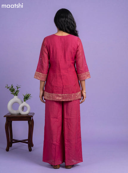 Mul Chanderi Embroidery & Mirror Work Straight Suit