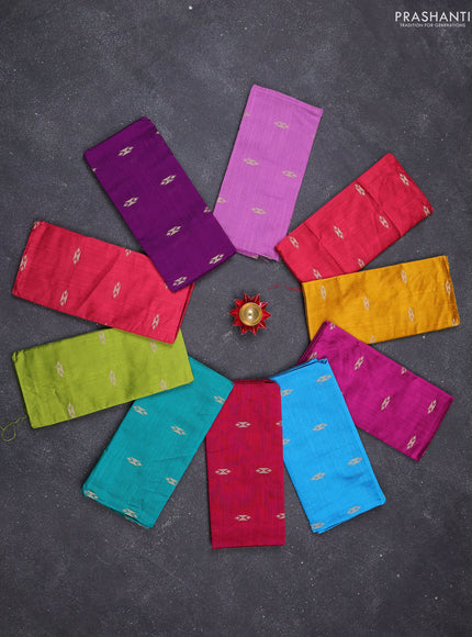 Raw silk blouse bits multi colour and Pack of 10
