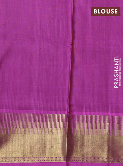 Venkatagiri silk saree mauve pink with allover small zari checks & buttas and temple zari woven border