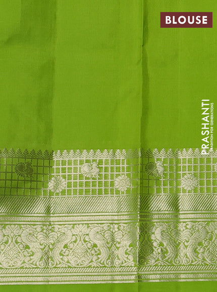 Venkatagiri silk saree light green with allover zari woven buttas and long zari woven border