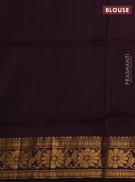 Pure uppada silk saree sandal and coffee brown with allover silver & zari woven buttas and zari woven border