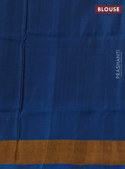 Pure uppada silk saree black and cs blue with allover silver & zari woven buttas and zari woven border