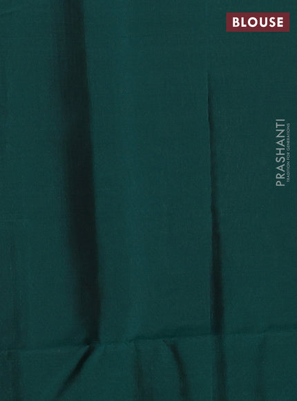 Kanchipuram soft silk saree wine shade and peacock green with allover zari woven buttas and zari woven border