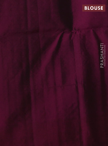 Kanchipuram soft silk saree green and magenta pink with allover silver zari weaves & buttas and zari woven butta border